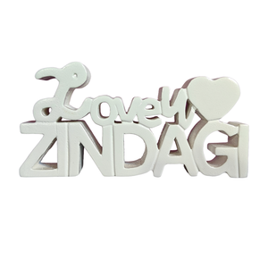 Love <b>U</b> Zindagi Fancy Showpiece Engineered Wood Creative Office Table Decor or Self Decor for Office Room Decor Wood Tables Decor - Product Image 2