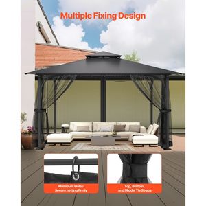 Rete di Ricambio per Gazebo 12x12x7.5 FT a 4 Pannelli, per Esterni, Facile da Montare - Product Image 3