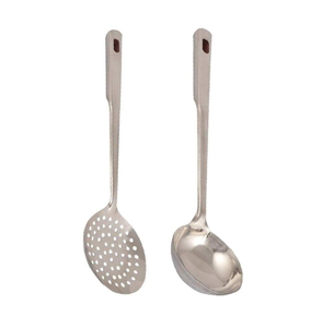 Silver Plated <b>Stainless</b> <b>Steel</b> Turner/soup Ladle/rice Spoon/skimmer Heat Insulation <b>Utensils</b> Set <b>Kitchen</b> Use In Wholesale - Product Image 5