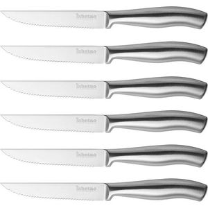 Set di coltelli in acciaio inossidabile ad alto tenore di carbonio, lavabili in lavastoviglie, per bistecche e uso quotidiano - Product Image 1