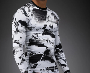 Conjunto de Entrenamiento, Pantalones Cortos Rash Guard para Fitness, Grappling, Ropa de Lucha, Uso en Exteriores, Spandex/Poliéster de Alta Calidad, Antibacteriano - Product Image 1