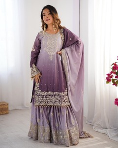 Ethnic Embroidered Salwar Kameez Kurti Set for <b>Wedding</b> Party Women Indian Pakistani Clothing - Product Image 2