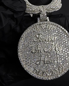 Pendentif Ailes « Pour Toujours dans Mon Cœur » en Argent 925 avec Moissanite, Cristal et Strass Micro-Pavé – Charme Romantique Unisexe, Cadeau Idéal - Product Image 5
