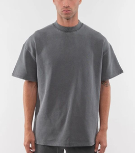 High Quality <b>Men's</b> Heavy 100% Cotton Oversize T-Shirt <b>Animal</b> Print Anti-Wrinkle Short Sleeve Casual - Product Image 2
