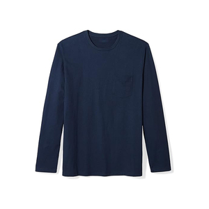 T-shirts à manches longues pour hommes 2026, 100 % coton, col rond, manches complètes, vert, prix de gros, T-shirts et sweat-shirts - Product Image 6