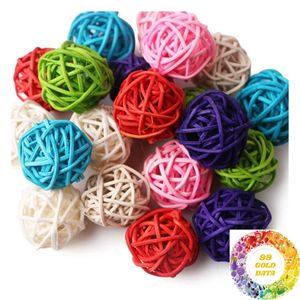 Boules de rotin pour paniers et créations artisanales, accessoires décoratifs tressés pour projets de bricolage, décoration intérieure, emballage cadeau et vente au détail - Product Image 4