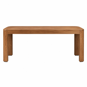 Table à manger rectangulaire en teck scandinave moderne, écologique, imperméable, fabriquée à la main, 8 places, pour appartement ou école - Product Image 1