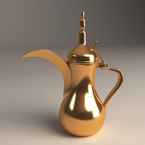 Middle Eastern Brass Coffee Pot With Long Spout For <b>Tea</b> Drinking Durable Metal Design - Product Image 2