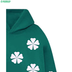 Sweat à capuche BEIHRAM INTERNATIONAL avec fleur blanche, coupe classique, impression sérigraphique, épaules tombantes - Product Image 2