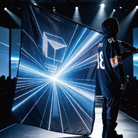 Pantalla LED Flexible de Nuevo Diseño, Pantalla Publicitaria LED Transparente de Tela Suave, Pantalla LED Tipo Alfombra Mágica