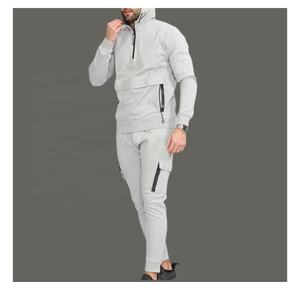 Survêtement d'entraînement uni personnalisé de haute qualité, survêtement Streetwear pour hommes, survêtement décontracté de sport pour hommes - Product Image 2