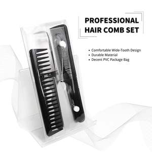Juego de 6 Peines de Alta Calidad para Cortar el Cabello, Antiestáticos, Negros, para Barbería, Peine Plano para Salón, Corte y Estilizado - Product Image 1