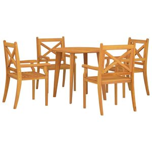 Ensemble de salle à manger de jardin en bois d'acacia massif, durable et de taille moyenne, beauté naturelle pour les repas en plein air - Product Image 3