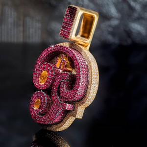 Colgante de Diamante Moissanita Iced Out Estilo Hip Hop, Color D, VVS, con Número de Rapero - Product Image 5