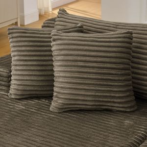 Moderno divano pigro a due posti poltrona soffice velluto tessuto compresso Design per interni e camere da letto-marrone - Product Image 6