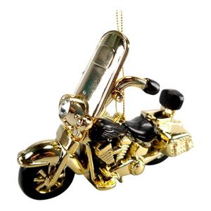 Adorno Navideño Único para el Hogar de Año Nuevo, Motocicleta Harley 3D de Acrílico Brillante Plateado - Product Image 3