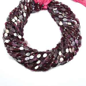 ลูกปัดโกเมนธรรมชาติทรงรีเรียบขนาด 5x7 มม. สำหรับทำเครื่องประดับ DIY สร้อยข้อมือ พลอยร้อยเป็นเส้น ราคาขายส่ง - Product Image 1