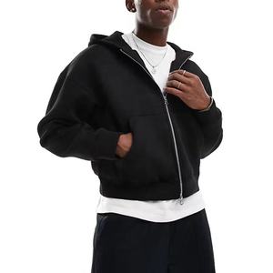 Sudaderas con capucha personalizadas con logo, de felpa francesa gruesa de 400 g/m², estilo oversize, corte cropped y boxy, 100% algodón, para invierno. - Product Image 4