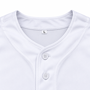 Camiseta de Béisbol Blanca Personalizada con Nombre de Equipo, Manga Corta, con Botones, Uniforme Deportivo para Hombre - Product Image 6