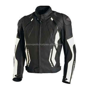 Chaqueta de cuero de carreras de motociclismo de alta calidad protectora profesional hecha a medida para hombre logotipo y diseño personalizados - Product Image 3