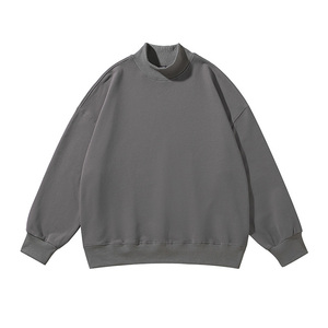 Vente flash : Pull à col roulé pour homme en coton 100% pur, à manches longues, coupe ample, sans capuche, pour la saison hivernale - Product Image 2
