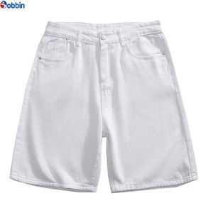 Jean en denim personnalisé pour homme, respirant, avec fermeture éclair, coupe ample, 100 % coton, pantalon droit, style skate, idéal pour l'été - Product Image 2