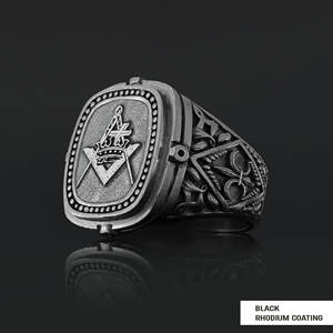 Bague Maçonnique BOJ 018 Personnalisée en Argent et Diamant, Bague de Diplôme Universitaire Unisexe, Cadeau pour Fêtes et Occasions Spéciales, Prix Bas - Product Image 4