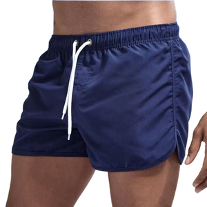 Pantalones Cortos para Hombre, Color Verde Lima Sólido, de Secado Rápido, con Cordón Ajustable, Cintura Media, Casuales, de Poliéster Tejido, Último Modelo - Product Image 5