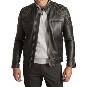 Chaqueta de Cuero de Vaca para Hombre, Invierno 2026, Diseño Personalizado, Patrón Sólido, Transpirable, Precio Accesible - Product Image 1