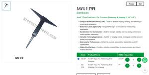 Banc à marteler en fonte de type T pour bijoutier, outil de façonnage du métal pour orfèvre, argentier, fabrication de bijoux, outil manuel | Numéro d'article : GS-07 - Product Image 3