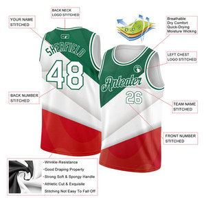 Camisetas y Singletes de Baloncesto Personalizados de Malla 100% Poliéster, Tallas Grandes, Colores Personalizados, Tallas XXS-4XL, Ropa Deportiva de Alta Calidad - Product Image 2