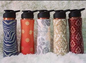 Bouteille d'eau en cuivre pur avec finition lisse, bouteille d'eau en cuivre pour le stockage régulier de l'eau, favorisant la vitalité et un mode de vie sain - Product Image 5