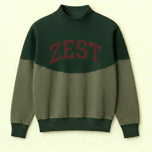 Sweat-shirt Mockneck Fresh Street à coupe classique en tissu éponge, chaud et décontracté pour l'hiver, brodé, écologique et tendance - Product Image 5