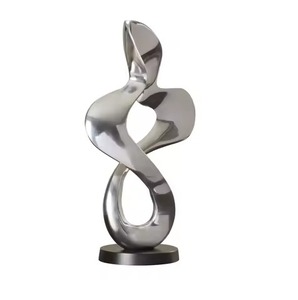 Contemporary Metal Sculpture Designer Figurine <b>Decorative</b> Showpiece Home Living Room Office <b>Table</b> <b>Decor</b> - Product Image 6