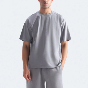 Camiseta Oversize de Streetwear para Hombre, Algodón Pesado, Ajuste Holgado, Lisa, con Estampado Personalizado, Venta al por Mayor - Product Image 1