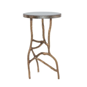 โต๊ะกาแฟอลูมิเนียมทรงกลมโต๊ะข้างโซฟาปรับแต่งได้สำหรับห้องนั่งเล่นปรับแต่งได้เฟอร์นิเจอร์แฟนซีขายดีล่าสุด - Product Image 1