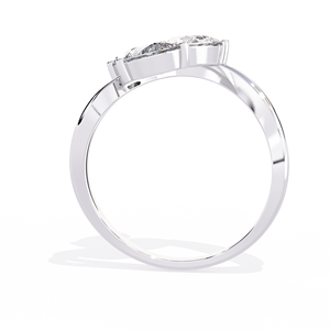 Anillo de Compromiso de Platino con Diamante Corte Pera y Diamantes Laterales Naturales Certificados por GIA, Color D, Estilo Clásico para Mujer - Product Image 4