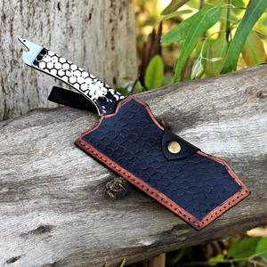 Cuchillo de Camping Arwin Hecho a Mano con Hoja de Acero J2 con Borde Serrado y Punta Caída, Mango de Resina, para Picar, Cortar y Rebanar - Product Image 5