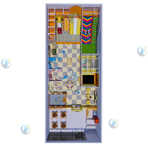 Parque Infantil Interior de Alta Resistencia, de Aleación de Aluminio y Vinilo, con Capacidad para Más de 500 kg, Tobogán y Muro de Escalada de Tamaño Personalizado para 80-100 Niños, para Centros Comerciales - Product Image 3