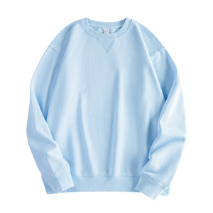 Sweat-shirt à col rond à manches longues en coton 100% 380G avec logo personnalisé en gros pour hommes - Product Image 2