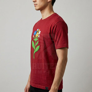 T-shirts pour hommes avec impression en relief, tissu en coton doux avec impression texturée de qualité supérieure pour les collections streetwear - Product Image 3