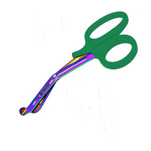 Ciseaux EMT 7,25 pouces, lames arc-en-ciel avec manche vert, acier inoxydable allemand, ciseaux utilitaires EMT, bandage de traumatologie d'urgence - Product Image 5