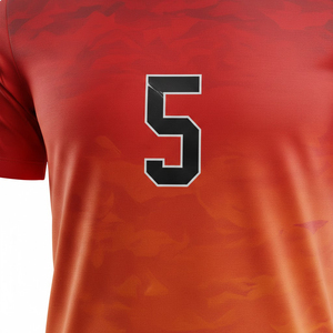 Uniforme de football imprimé par sublimation, respirant, personnalisé avec le nom du joueur, antibactérien, 100% polyester - Product Image 6