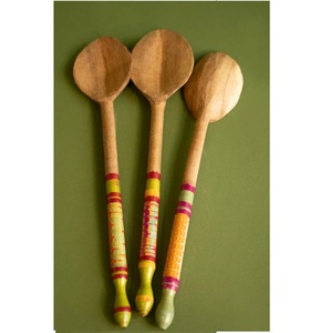 ชุดช้อนส้อมไม้ทำมือขายส่งพร้อมด้ามเคลือบเงา ชุดช้อนสำหรับโรงแรมร้านอาหาร มีดส้อมไม้ เป็นมิตรกับสิ่งแวดล้อม - Product Image 3