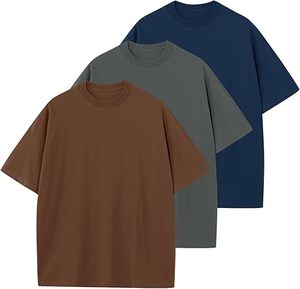 T-shirts de campagne vintage délavés à manches courtes pour hommes, en coton épais 230 GSM, coupe oversize, personnalisables, vierges, effet délavé à l'acide - Product Image 2