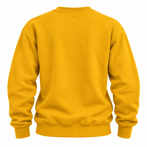 Damen-Sweatshirt in Goldgelb mit Rundhalsausschnitt, königsblauem griechischen Schriftzug und Unterstrich-Grafik, Langarm, Casual-Stil - Product Image 4