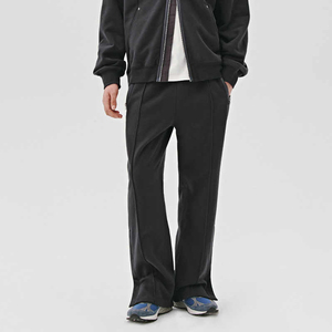 Custom Streetwear Flare Jogger Grey Cotton Sweatpants <b>Split</b> Bottom Loose Wide Leg Mens Sweatpants With Pockets - Product Image 3