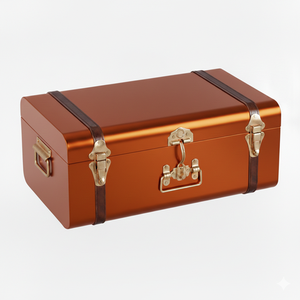 Caja de almacenamiento metálica dorada y negra para ropa y joyas, caja ligera y resistente para uso doméstico con cerradura - Product Image 3