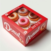 Carpeta de Papel Kraft Natural Reciclable Personalizada para Panadería, Donuts Artesanales, Postres, Laminación Mate, Grabado en Relieve, Sushi, Chicle