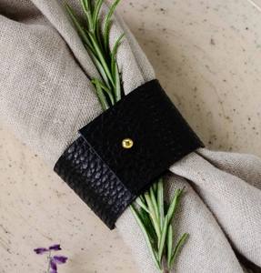 ชุดแหวนรองผ้าเช็ดปากหนัง สำหรับโต๊ะคริสต์มาสหรือโต๊ะงานแต่งงาน - Product Image 2